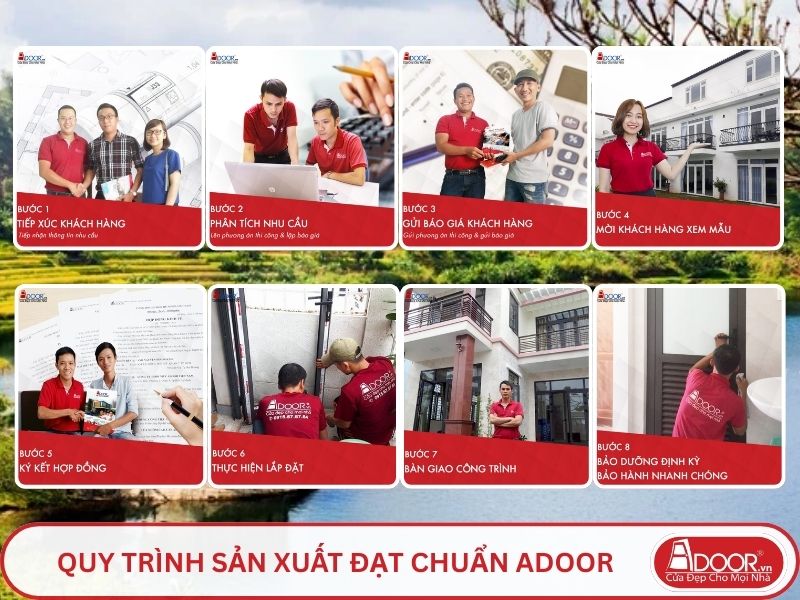 Quy trình Adoor phục vụ khách hàng tại Gia Lai
