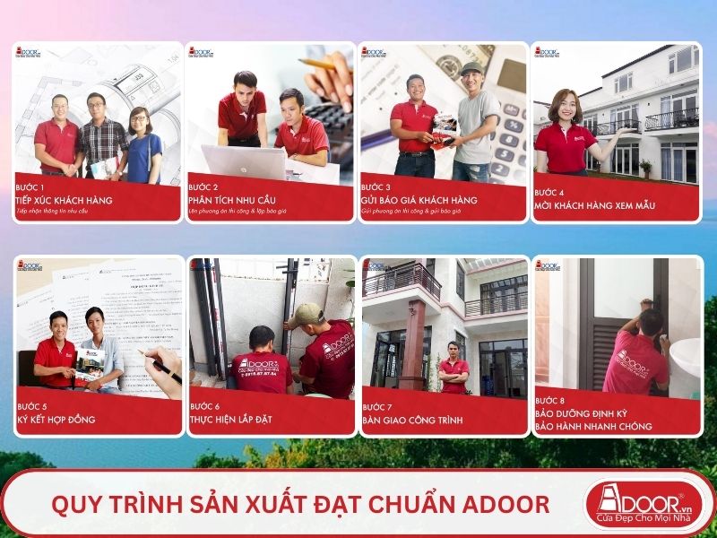 Quy trình Adoor phục vụ khách hàng tại Hà Tiên