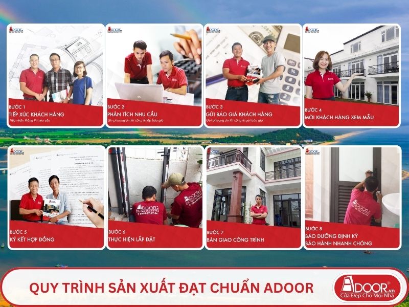 Quy trình Adoor phục vụ khách hàng tại Hà Tĩnh