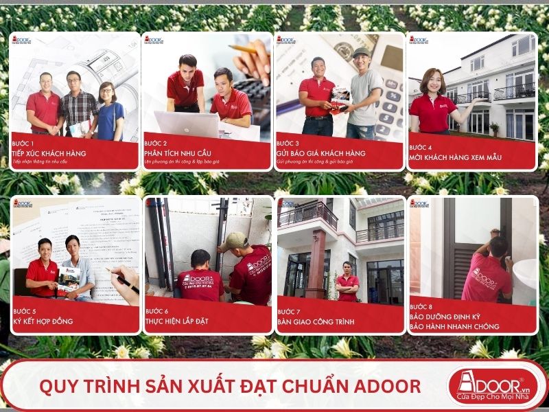 Quy trình Adoor phục vụ khách hàng tại Long An