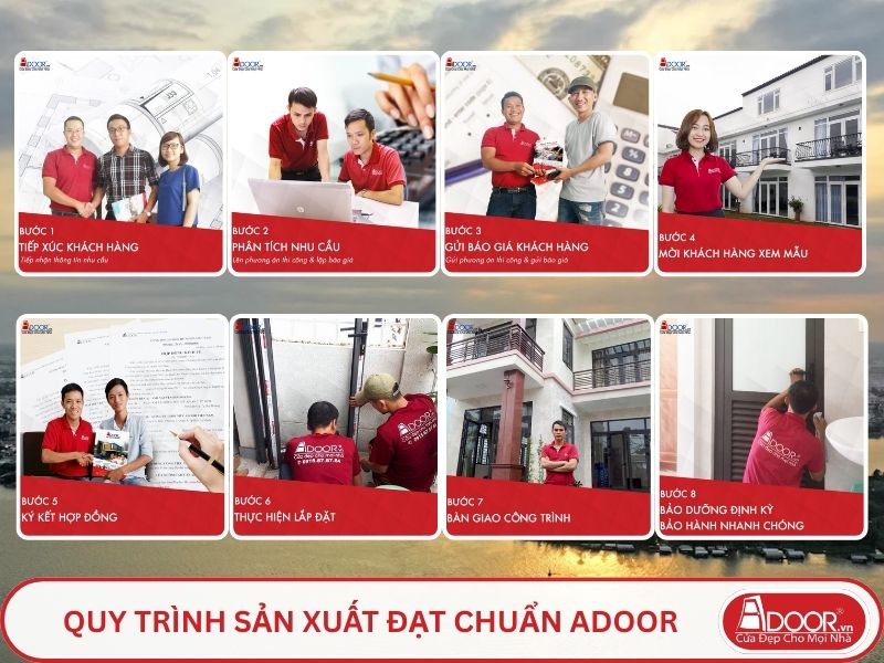 Quy trình Adoor phục vụ khách hàng tại Long Xuyên