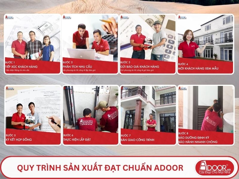 Quy trình Adoor phục vụ khách hàng tại Phan Thiết.