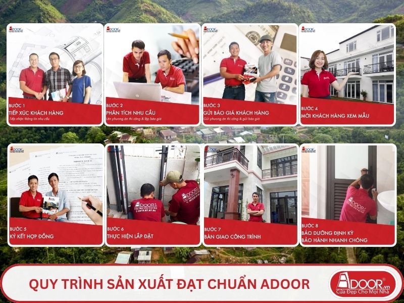 Quy trình Adoor phục vụ khách hàng tại Quảng Nam