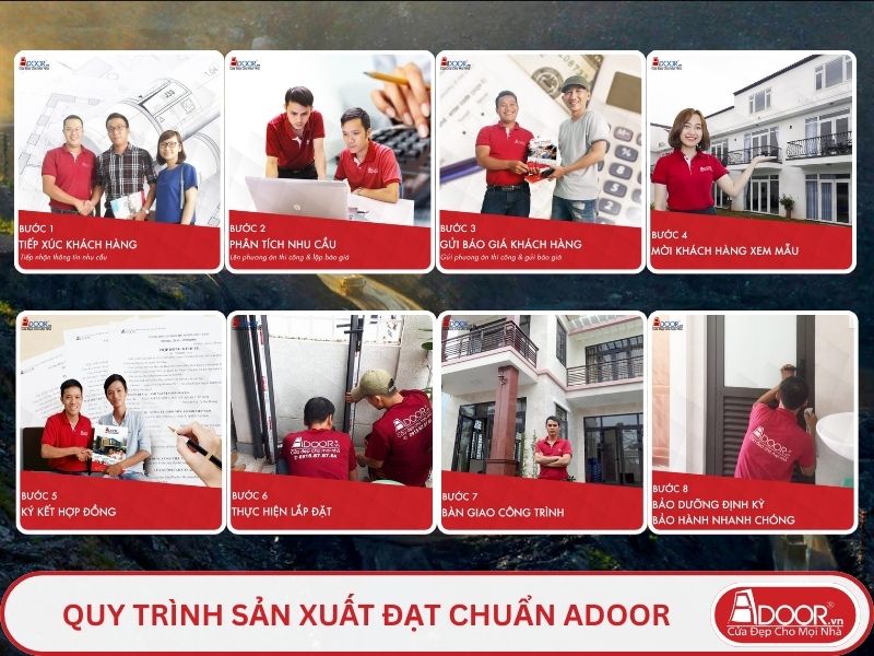 Quy trình Adoor phục vụ khách hàng tại Quảng Ninh