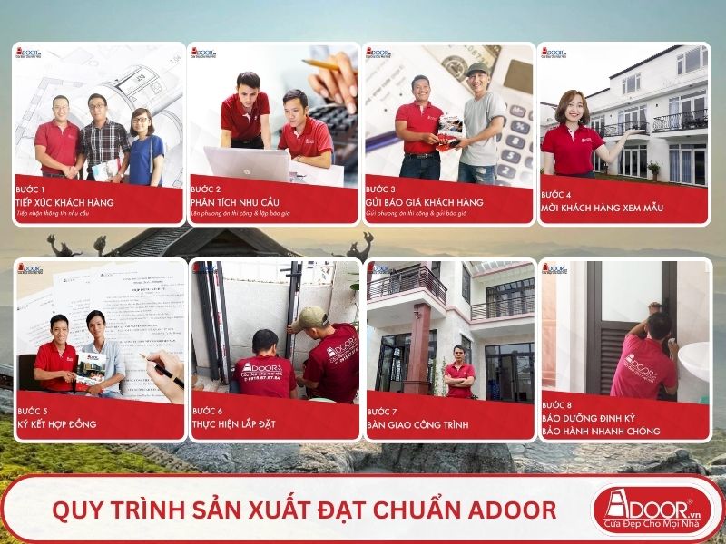 Quy trình Adoor phục vụ khách hàng tại Quảng Ninh