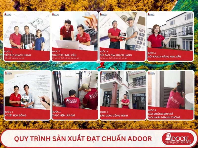 Quy trình Adoor phục vụ khách hàng tại Quy Nhơn