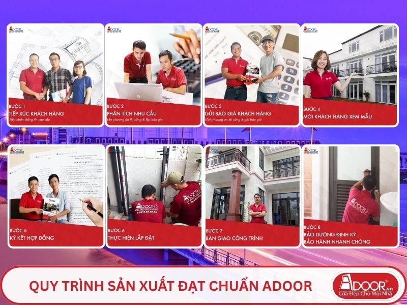 Quy trình Adoor phục vụ khách hàng tại Rạch Giá