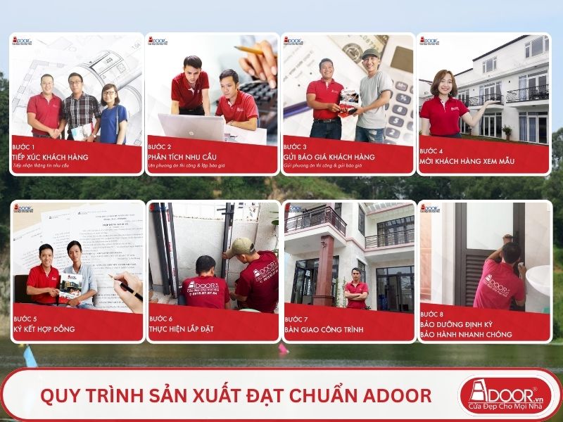 Quy trình Adoor phục vụ khách hàng tại Tân Uyên