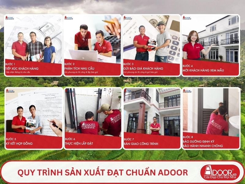 Quy trình Adoor phục vụ khách hàng tại Thanh Hóa