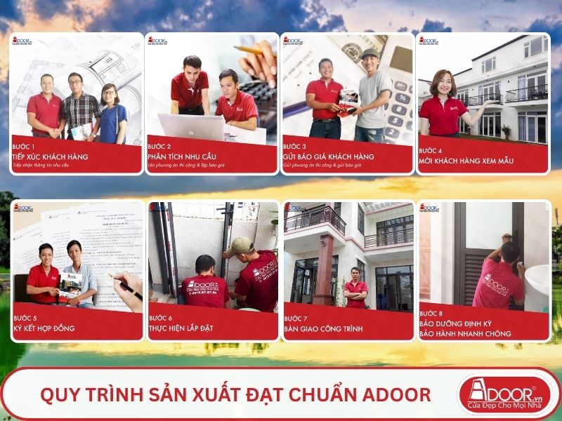 Quy trình Adoor phục vụ khách hàng tại Thuận An