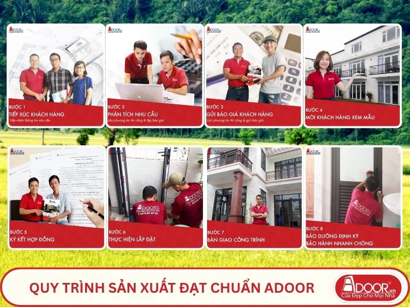 Quy trình Adoor phục vụ khách hàng tại Tuy Hòa
