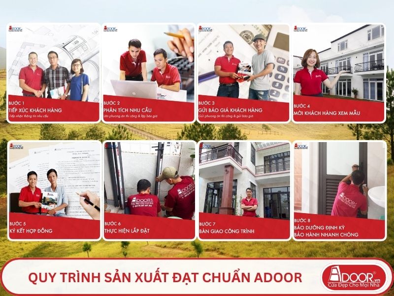 Quy trình Adoor phục vụ khách hàng tại Uông Bí