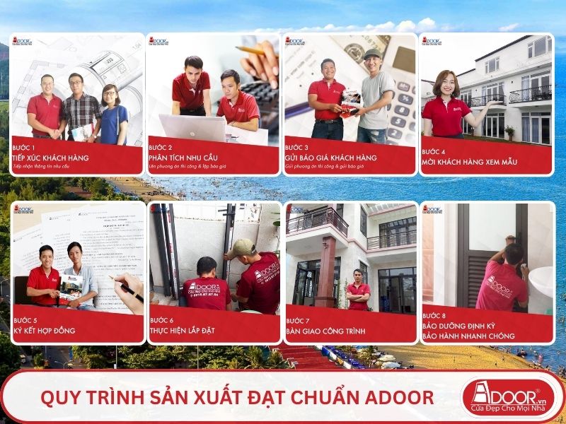 Quy trình Adoor phục vụ khách hàng tại Vinh