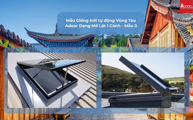 Mẫu Giếng trời tự động Vũng Tàu Adoor Dạng Mở Lật 1 Cánh - Mẫu 3 Mẫu Giếng trời tự động Vũng Tàu Adoor Dạng Mở Lật 1 Cánh - Mẫu 3