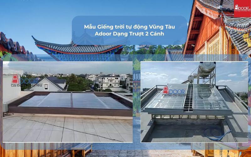 Mẫu Giếng trời tự động Vũng Tàu Adoor Dạng Trượt 2 Cánh Mẫu Giếng trời tự động Vũng Tàu Adoor Dạng Trượt 2 Cánh