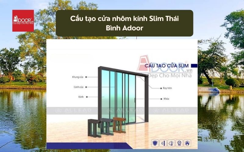 Cấu tạo cửa nhôm kính Slim Thái Bình Adoor 01 Cấu tạo cửa nhôm kính Slim Thái Bình Adoor 01