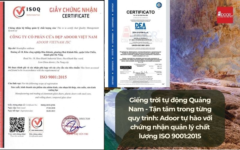 Giếng trời tự động Quảng Nam - Tận tâm trong từng quy trình: Adoor tự hào với chứng nhận quản lý chất lượng ISO 9001:2015