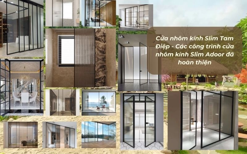 Cửa nhôm kính Slim Tam Điệp - Các công trình cửa nhôm kính Slim Adoor đã hoàn thiện