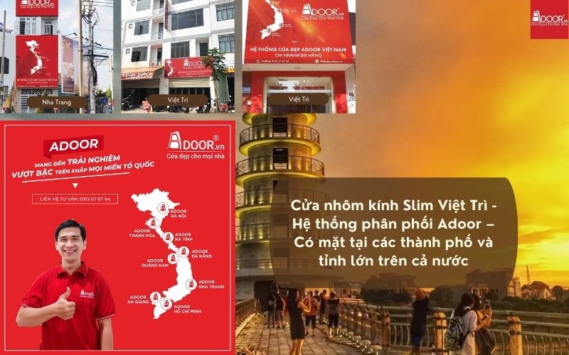 Cửa nhôm kính Slim Việt Trì - Hệ thống phân phối Adoor – Có mặt tại các thành phố và tỉnh lớn trên cả nước Cửa nhôm kính Slim Việt Trì - Hệ thống phân phối Adoor – Có mặt tại các thành phố và tỉnh lớn trên cả nước