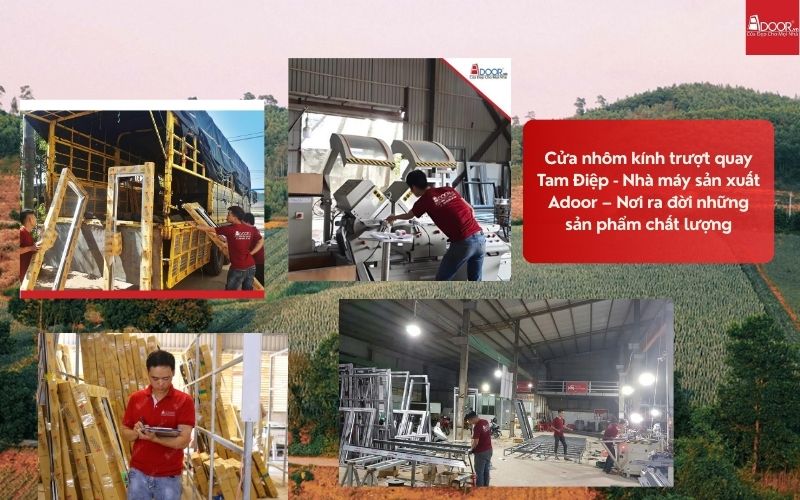 Cửa nhôm kính trượt quay Tam Điệp - Nhà máy sản xuất Adoor – Nơi ra đời những sản phẩm chất lượng