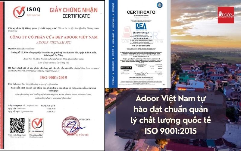 Chứng nhận kiểm định quốc tế cho dòng cửa nhôm kính Slim Đồng Hới