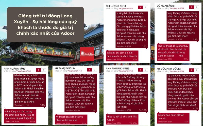 Giếng trời tự động Long Xuyên - Sự hài lòng của quý khách là thước đo giá trị chính xác nhất của Adoor
