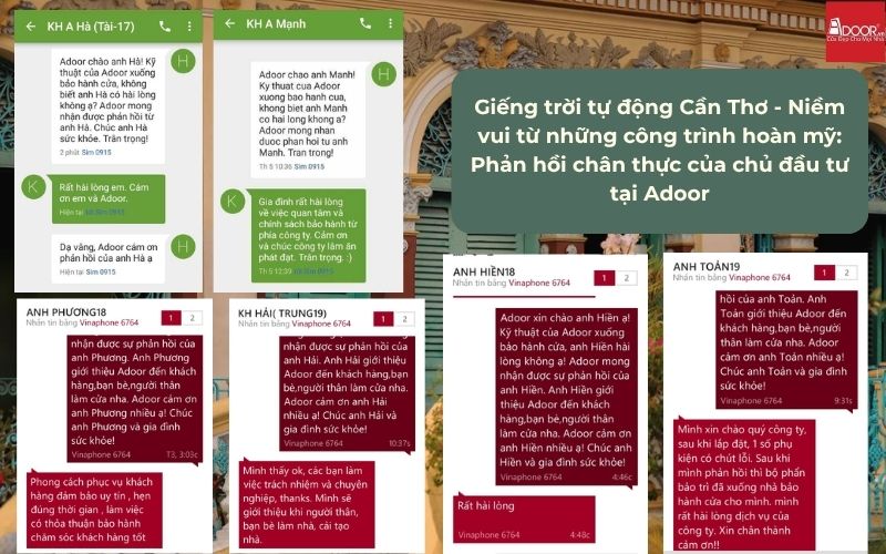 Giếng trời tự động Cần Thơ - Niềm vui từ những công trình hoàn mỹ: Phản hồi chân thực của chủ đầu tư tại Adoor