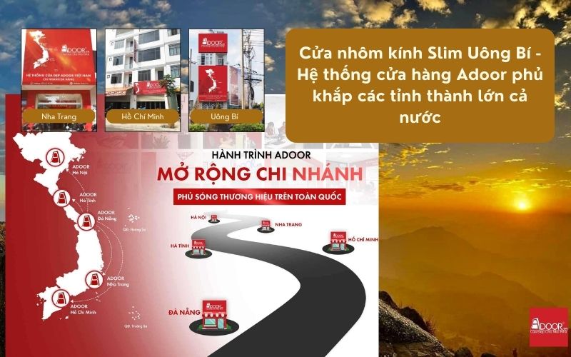 Cửa nhôm kính Slim Uông Bí - Hệ thống cửa hàng Adoor phủ khắp các tỉnh thành lớn cả nước Cửa nhôm kính Slim Uông Bí - Hệ thống cửa hàng Adoor phủ khắp các tỉnh thành lớn cả nước