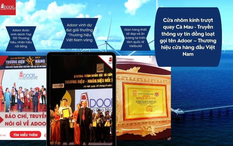 Cửa nhôm kính trượt quay Cà Mau - Truyền thông uy tín đồng loạt gọi tên Adoor – Thương hiệu cửa hàng đầu Việt Nam