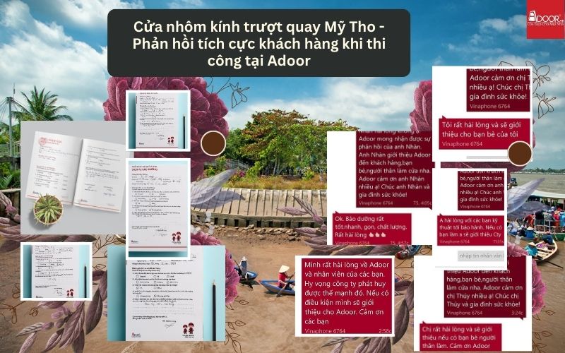 Cửa nhôm kính trượt quay Mỹ Tho - Phản hồi tích cực khách hàng khi thi công tại Adoor