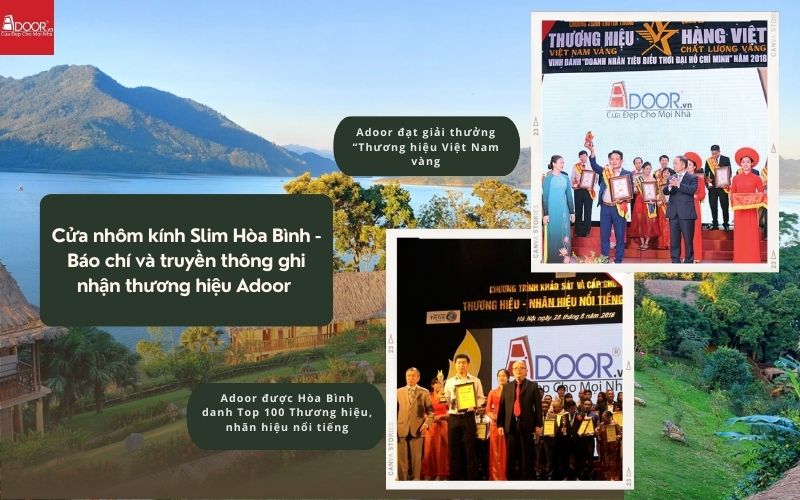 Cửa nhôm kính Slim Hòa Bình - Báo chí và truyền thông ghi nhận thương hiệu Adoor 