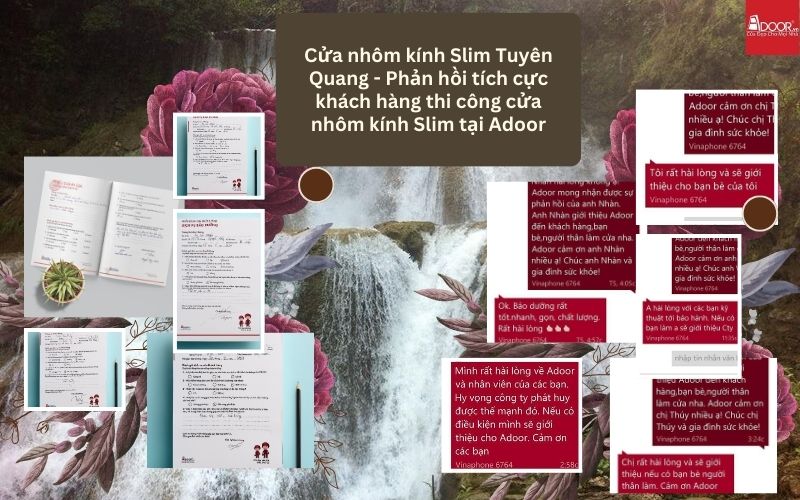 Cửa nhôm kính Slim Tuyên Quang - Phản hồi tích cực khách hàng thi công cửa nhôm kính Slim tại Adoor