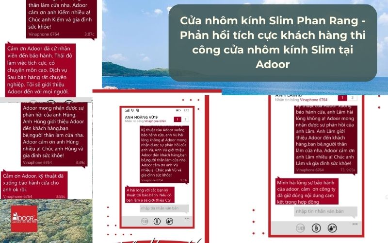 Cửa nhôm kính Slim Phan Rang - Phản hồi tích cực khách hàng thi công cửa nhôm kính Slim tại Adoor