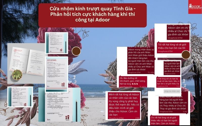 Cửa nhôm kính trượt quay Tĩnh Gia - Phản hồi tích cực khách hàng khi thi công tại Adoor