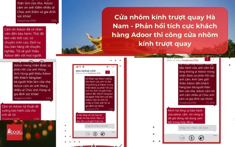 Cửa nhôm kính trượt quay Hà Nam - Phản hồi tích cực khách hàng Adoor thi công cửa nhôm kính trượt quay Cửa nhôm kính trượt quay Hà Nam - Phản hồi tích cực khách hàng Adoor thi công cửa nhôm kính trượt quay