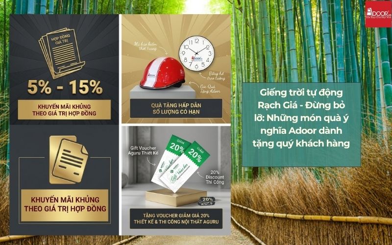 Giếng trời tự động Rạch Giá - Đừng bỏ lỡ: Những món quà ý nghĩa Adoor dành tặng quý khách hàng
