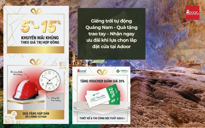 Giếng trời tự động Quảng Nam - Quà tặng trao tay – Nhận ngay ưu đãi khi lựa chọn lắp đặt cửa tại Adoor