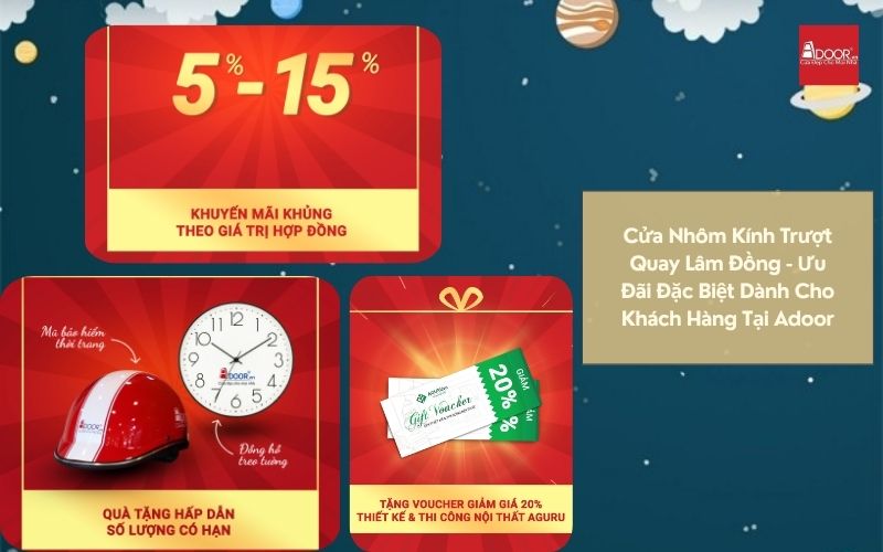 Cửa Nhôm Kính Trượt Quay Lâm Đồng - Ưu Đãi Đặc Biệt Dành Cho Khách Hàng Tại Adoor