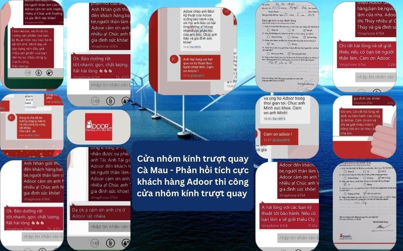 Cửa nhôm kính trượt quay Cà Mau - Phản hồi tích cực khách hàng Adoor thi công cửa nhôm kính trượt quay 
