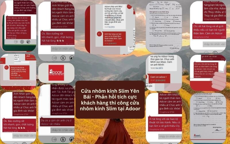 Cửa nhôm kính Slim Yên Bái - Phản hồi tích cực khách hàng thi công cửa nhôm kính Slim tại Adoor