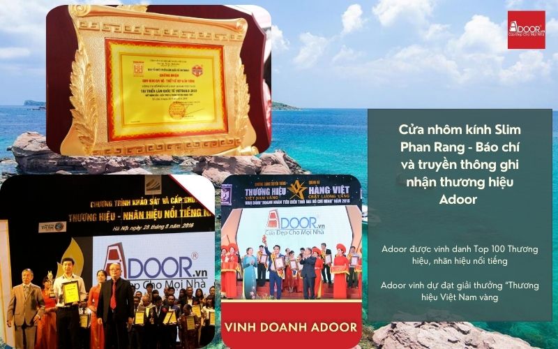 Cửa nhôm kính Slim Phan Rang - Báo chí và truyền thông ghi nhận thương hiệu Adoor 