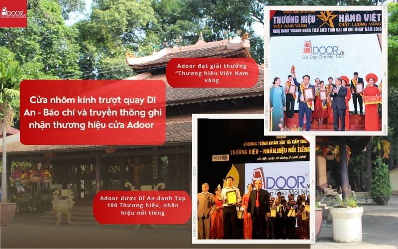 Cửa nhôm kính trượt quay Dĩ An - Báo chí và truyền thông ghi nhận thương hiệu cửa Adoor 