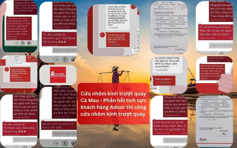 Cửa nhôm kính trượt quay Cà Mau - Phản hồi tích cực khách hàng Adoor thi công cửa nhôm kính trượt quay 