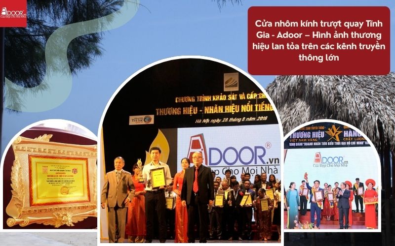Cửa nhôm kính trượt quay Tĩnh Gia - Adoor – Hình ảnh thương hiệu lan tỏa trên các kênh truyền thông lớn