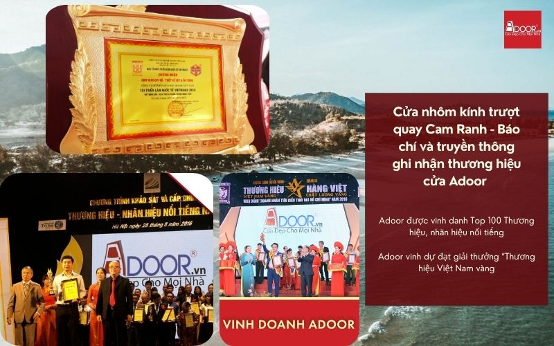 Cửa nhôm kính trượt quay Cam Ranh - Báo chí và truyền thông ghi nhận thương hiệu cửa Adoor 