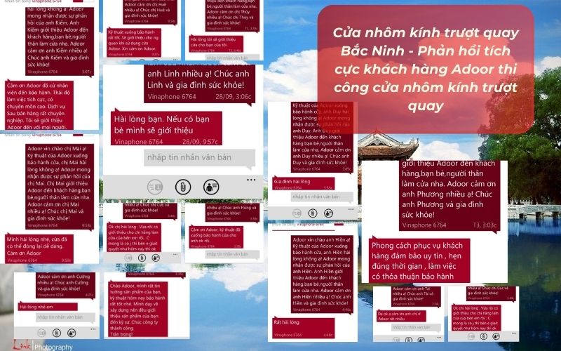 Cửa nhôm kính trượt quay Bắc Ninh - Phản hồi tích cực khách hàng Adoor thi công cửa nhôm kính trượt quay