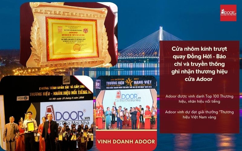 Cửa nhôm kính trượt quay Đồng Hới - Báo chí và truyền thông ghi nhận thương hiệu cửa Adoor 