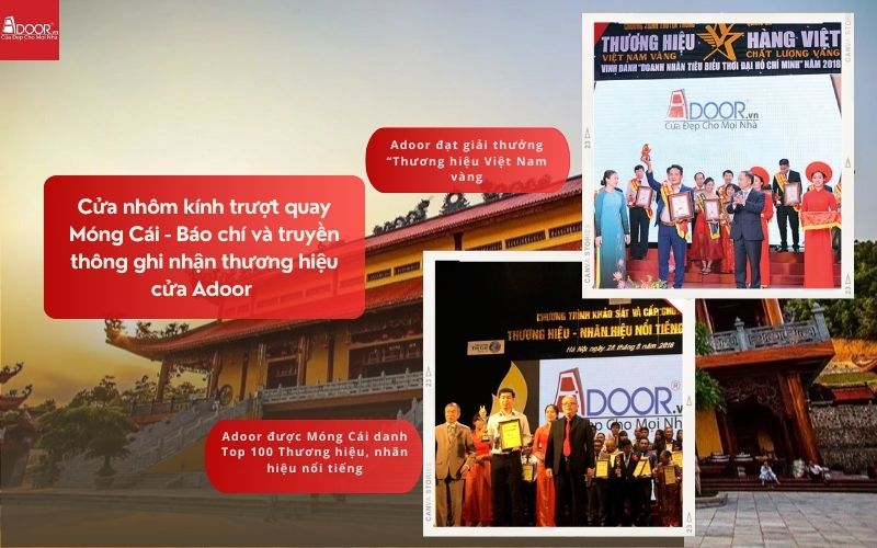 Cửa nhôm kính trượt quay Móng Cái - Báo chí và truyền thông ghi nhận thương hiệu cửa Adoor 
