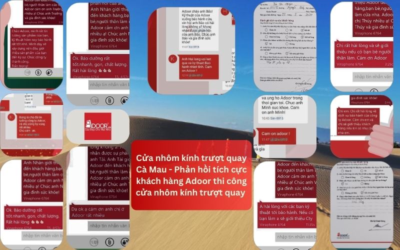 Cửa nhôm kính trượt quay Cà Mau - Phản hồi tích cực khách hàng Adoor thi công cửa nhôm kính trượt quay 