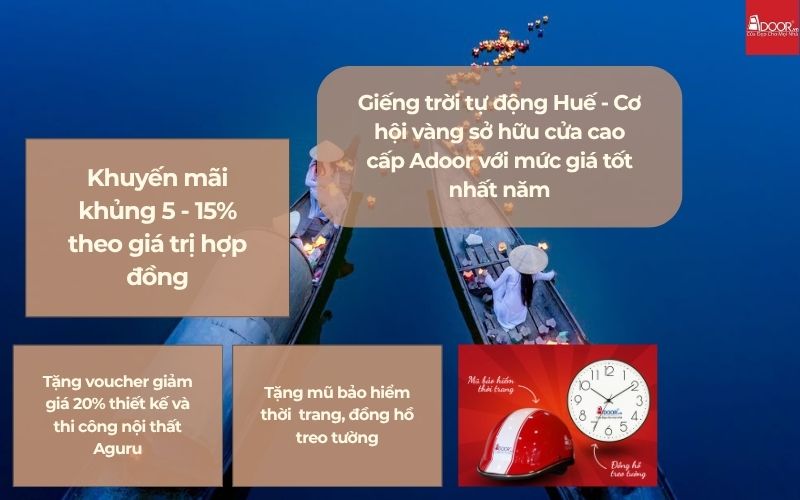 Giếng trời tự động Huế - Cơ hội vàng sở hữu cửa cao cấp Adoor với mức giá tốt nhất năm